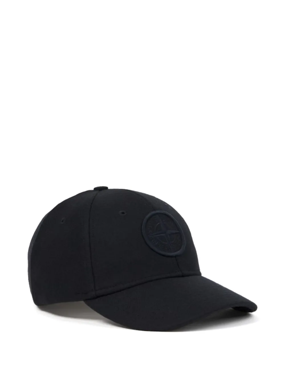 Stone Island 9100010 honkbalpet van wol-nylonflanel Zwart