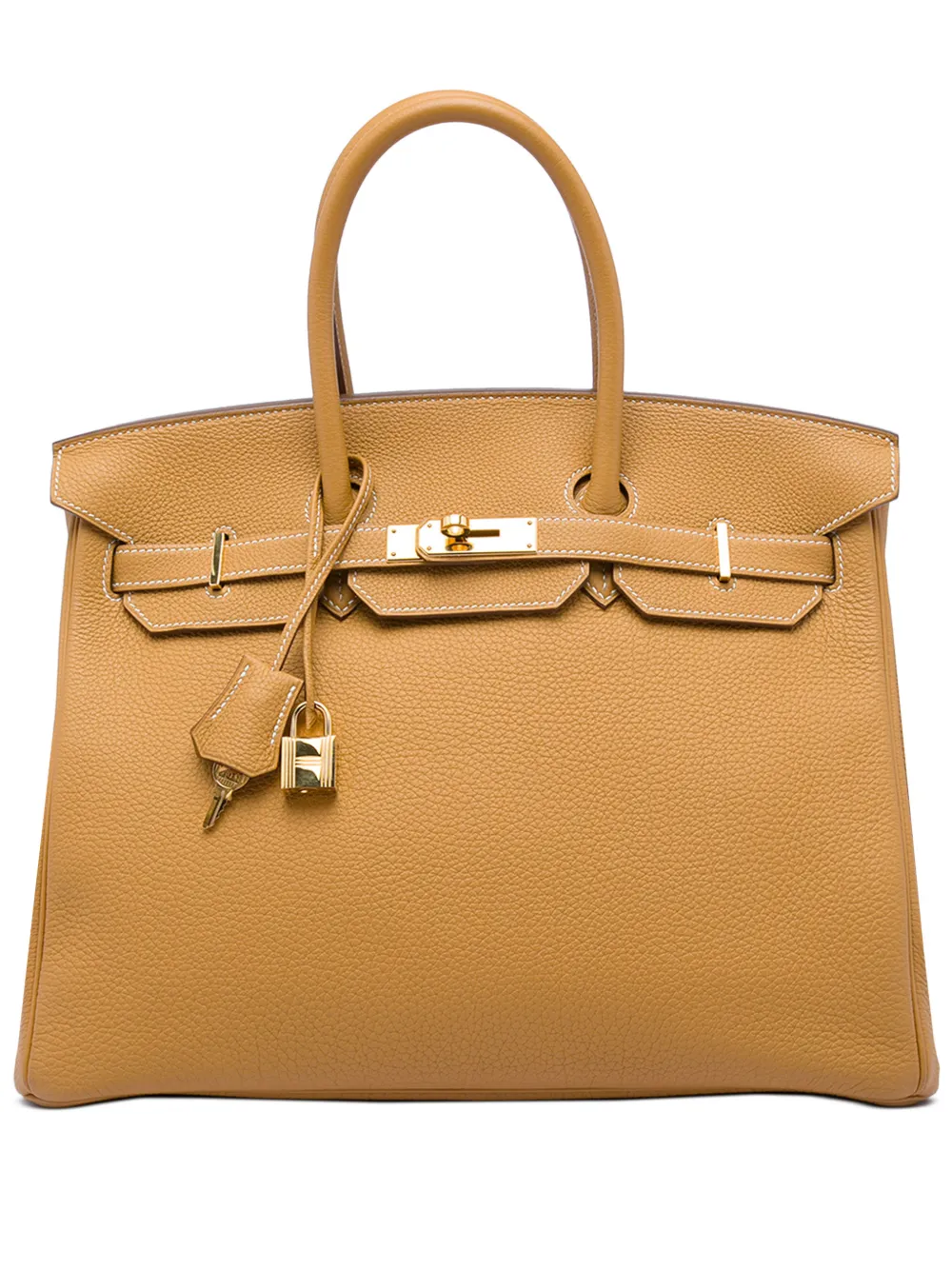 Hermès Pre-Owned 2014 Togo Birkin Retourne Handtasche 35cm - Gelb