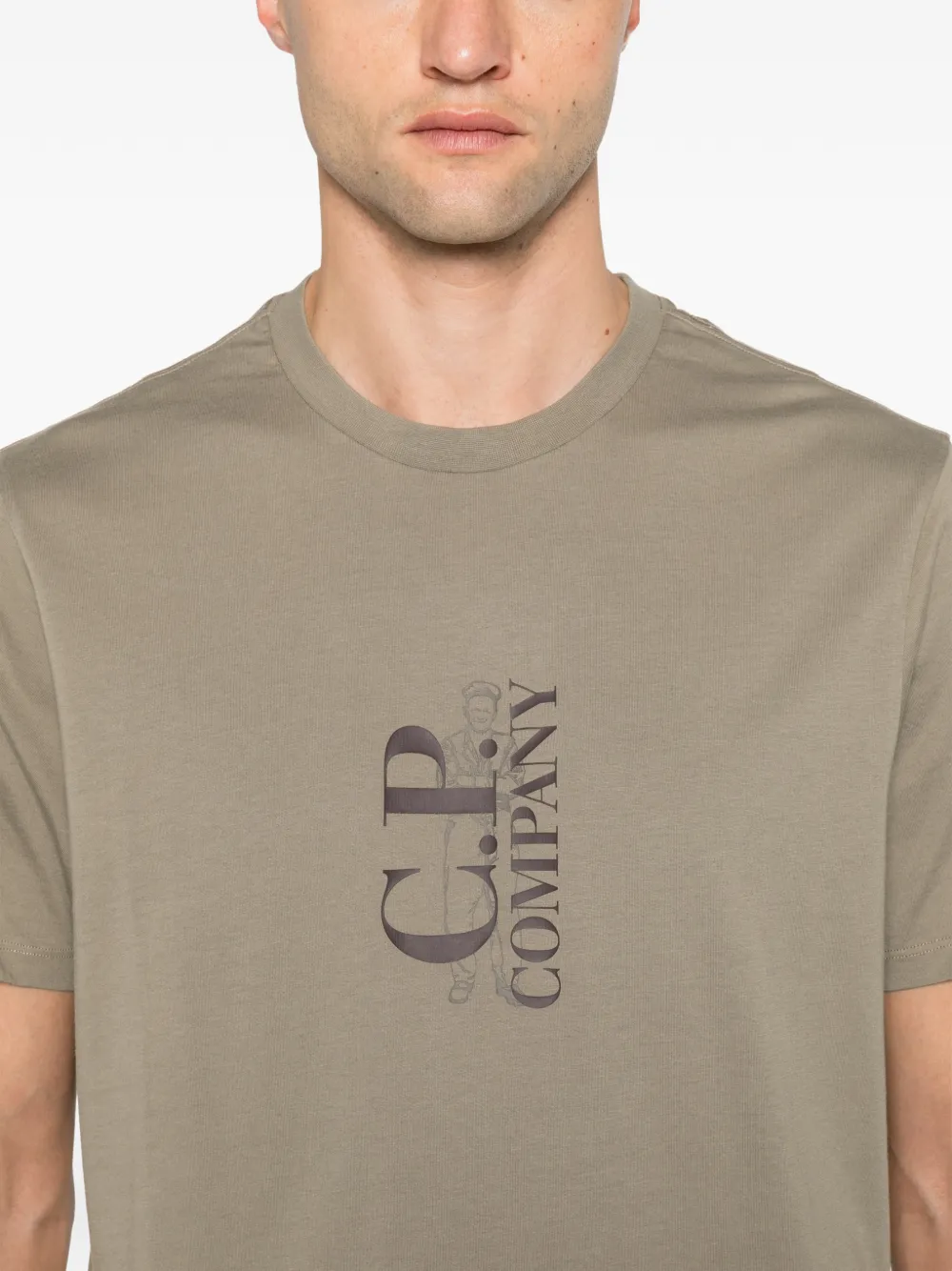 C.P. Company T-shirt met logoprint Grijs