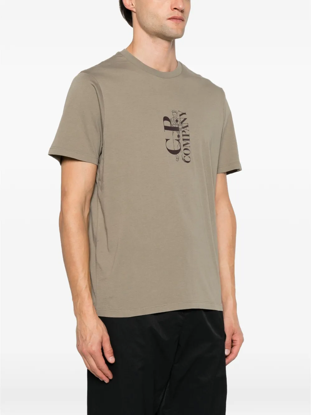 C.P. Company T-shirt met logoprint Grijs
