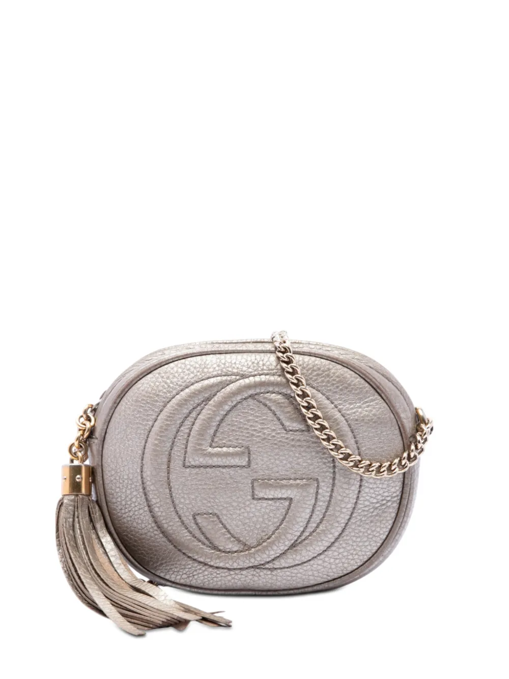 Gucci Pre-Owned Borsa a tracolla Soho Chain mini in pelle di vitello metallizzata 2016-2026 - Oro