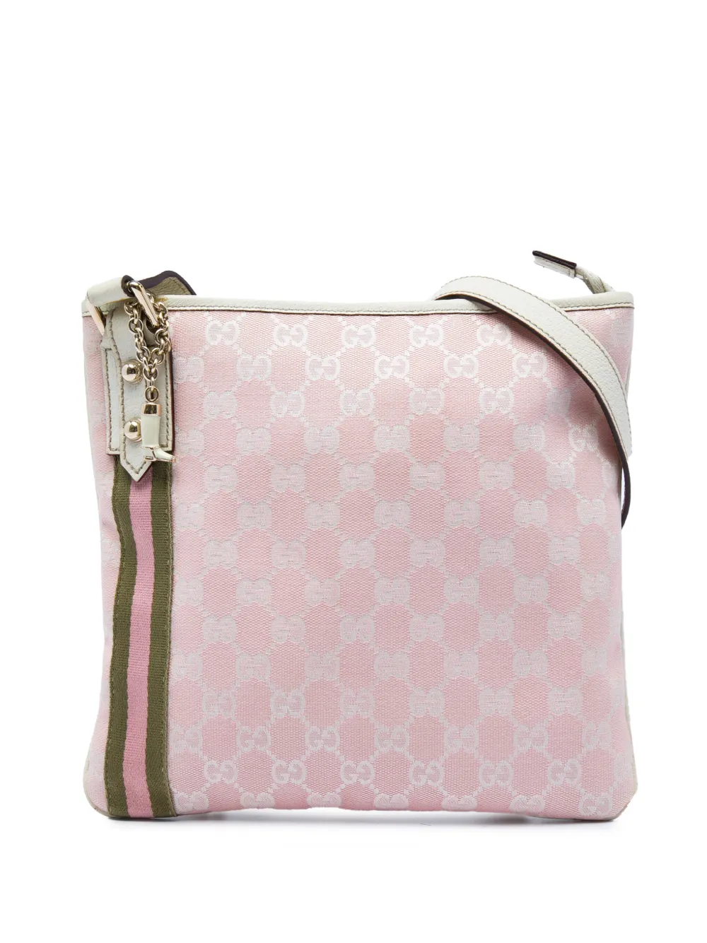 Gucci Pre-Owned 2000-2015 GG Canvas Web Jolicoeur crossbody bag - Pink
