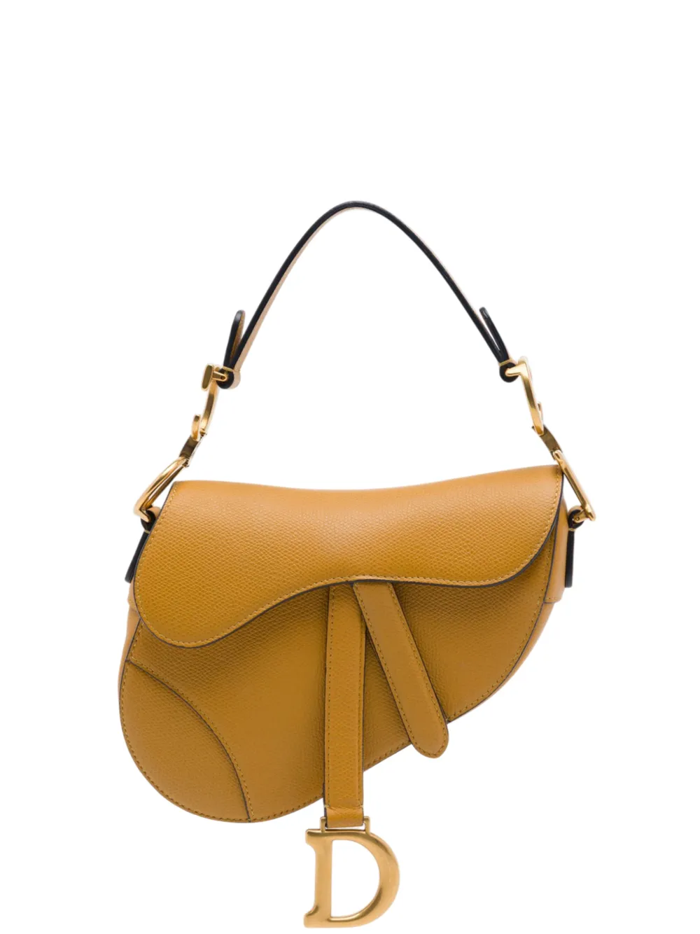 Christian Dior Pre-Owned 2019 Mini Grained Calfskin Saddle Bag satchel - Brown