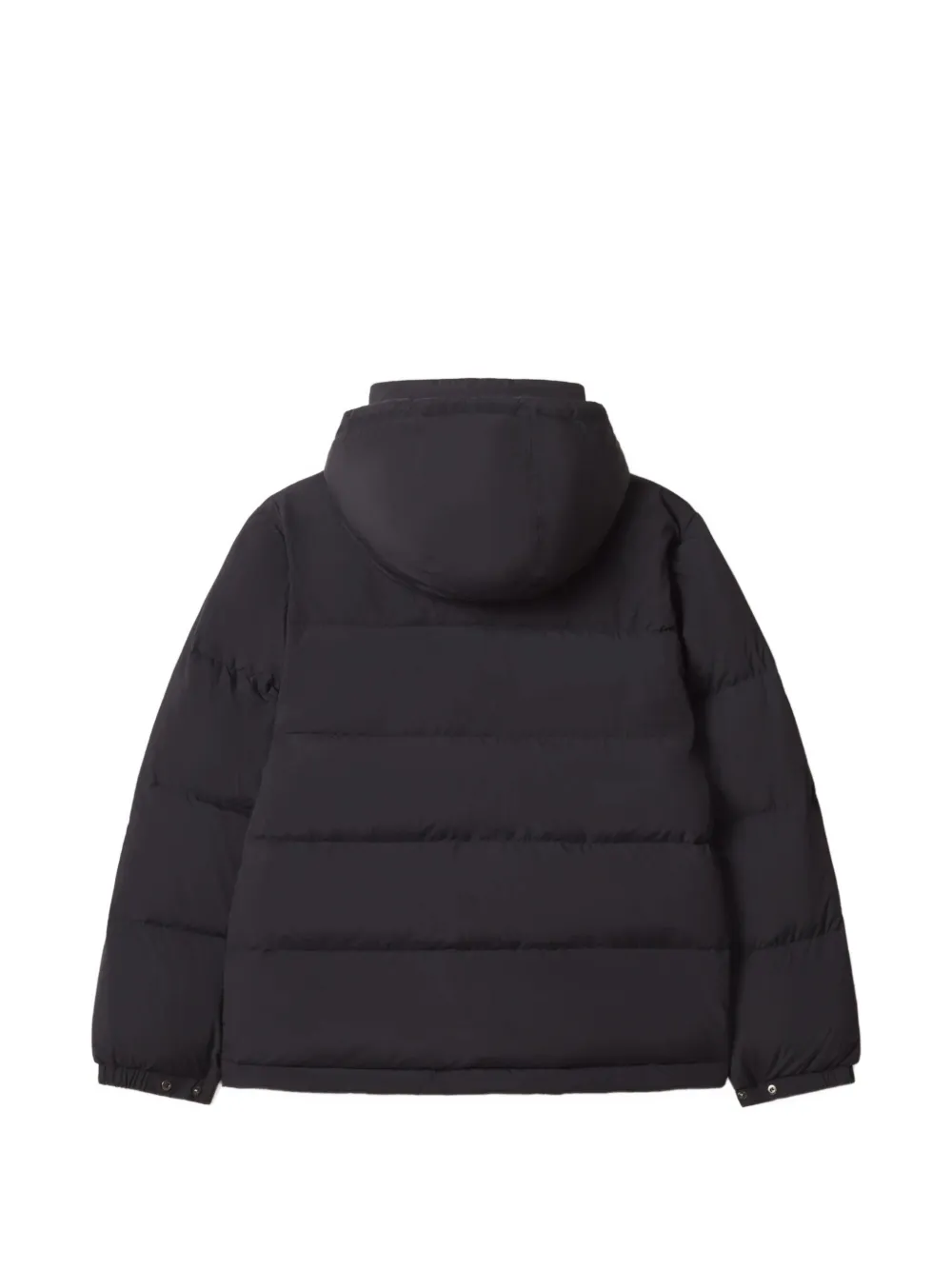 Maison Kitsuné quilted hooded jacket Zwart