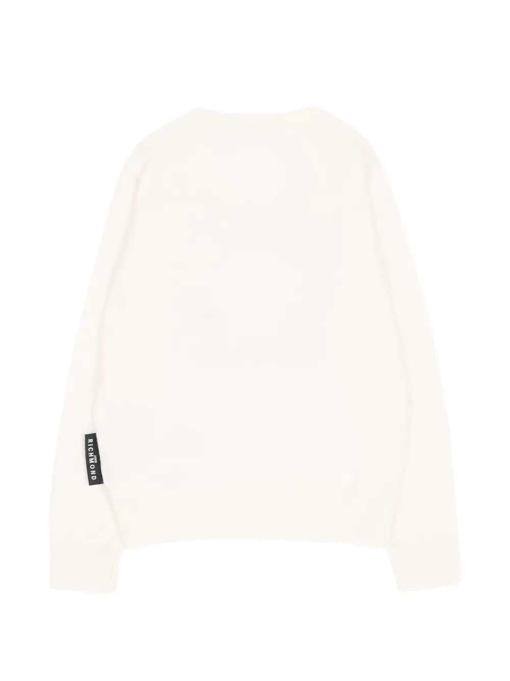 John Richmond Junior Gebreide intarsia trui met knoopsluiting Beige