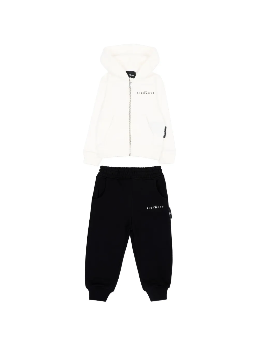 John Richmond Junior Jogginganzug mit Logo-Print - Weiß