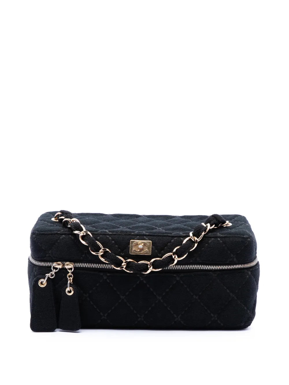 CHANEL Pre-Owned Trousse CC Wild Stitch in jersey trapuntato 2002-2003 - Nero
