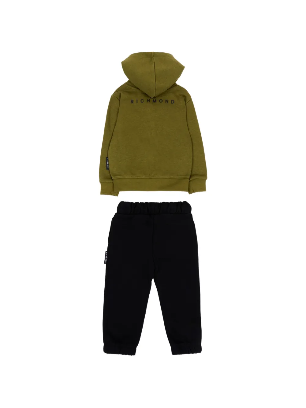 John Richmond Junior Trainingspak met logo-patch Groen