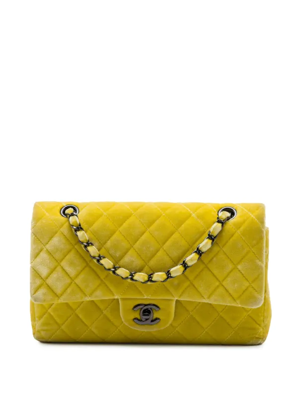 CHANEL Pre-Owned 2014-2015 Medium Classic Velvet Double Flap