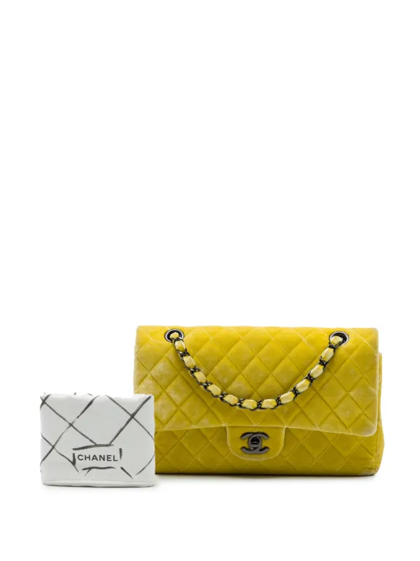 CHANEL Pre-Owned 2014-2015 Medium Classic Velvet Double Flap