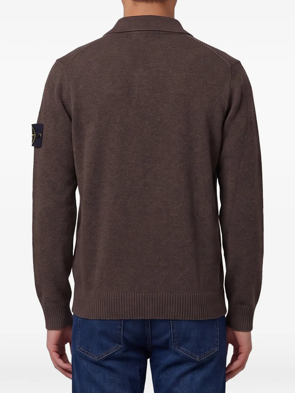 Stone Island 5100018 lichte RWS Geelong wollen trui Bruin