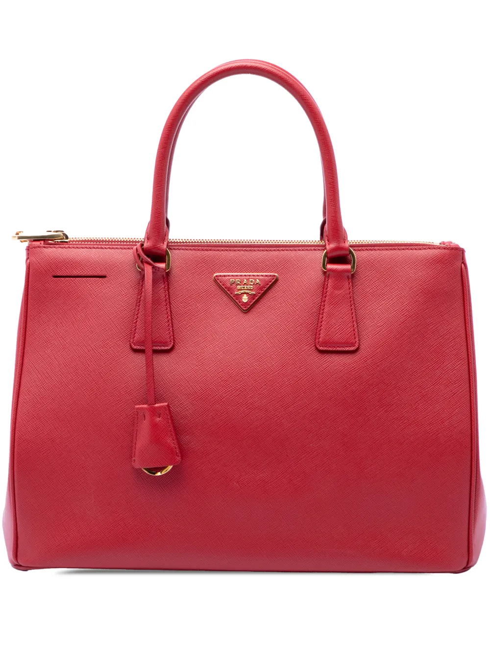 Prada Pre-Owned 2010-2026 Large Saffiano Lux Galleria Double Zip tote bag - Red