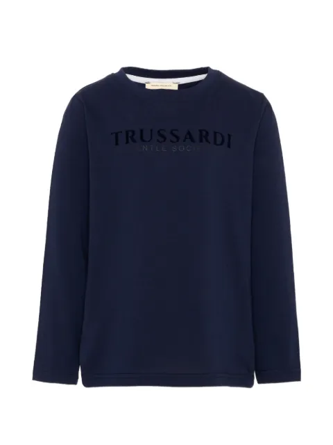 TRUSSARDI JUNIOR logo-print long-sleeve T-shirt