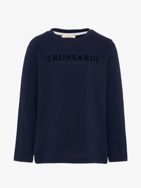 TRUSSARDI JUNIOR logo-print long-sleeve T-shirt