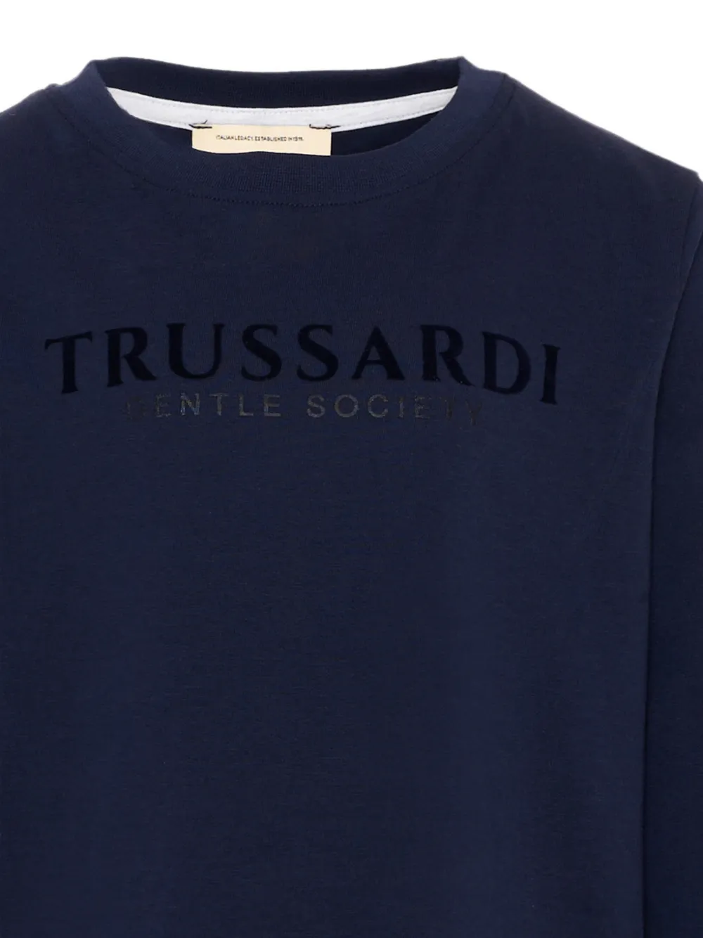 TRUSSARDI JUNIOR T-shirt met lange mouwen en logo-print Blauw