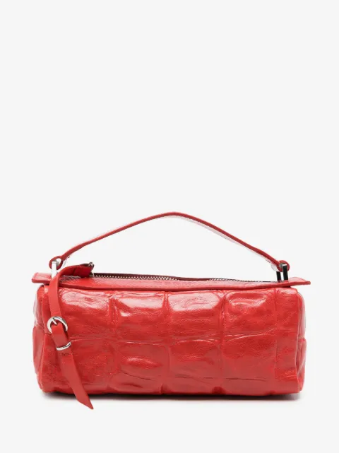MSGM crocodile-effect buckle-detail tote bag