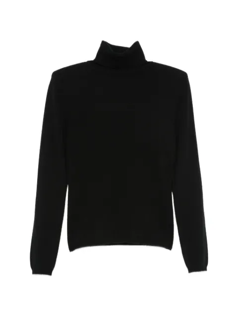 Allude padded-shoulder turtleneck sweater