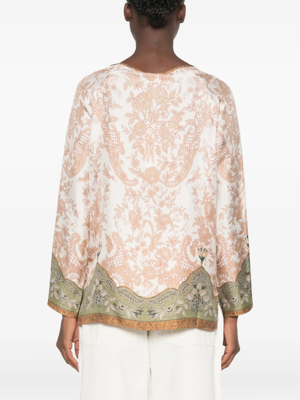 Pierre-Louis Mascia Zijden blouse Beige