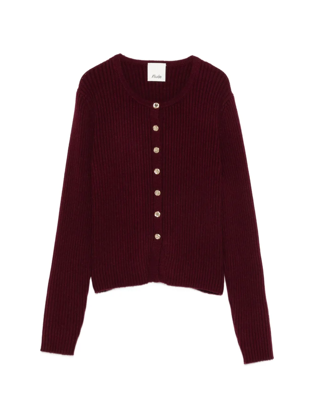 Allude ribbed-knit button-up cardigan - Rot