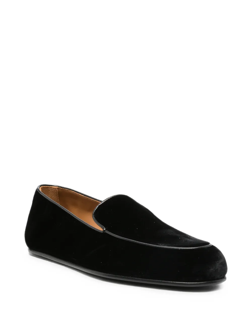 TOM FORD Leo velvet piped loafers Zwart