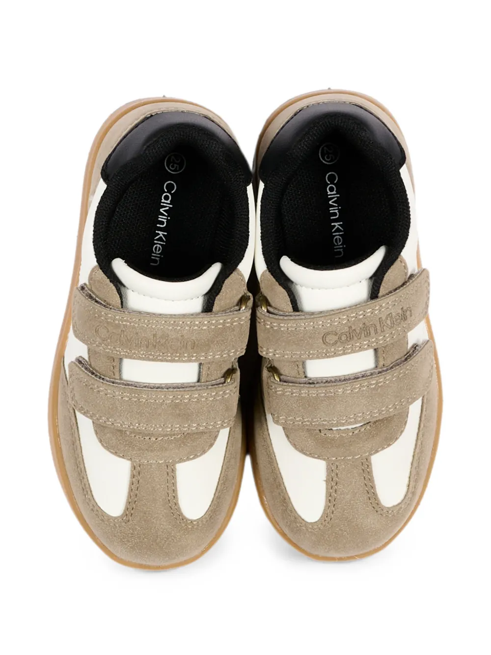 Calvin Klein Kids leather sneakers Wit