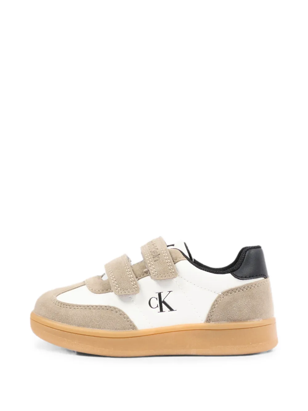 Calvin Klein Kids leather sneakers Wit