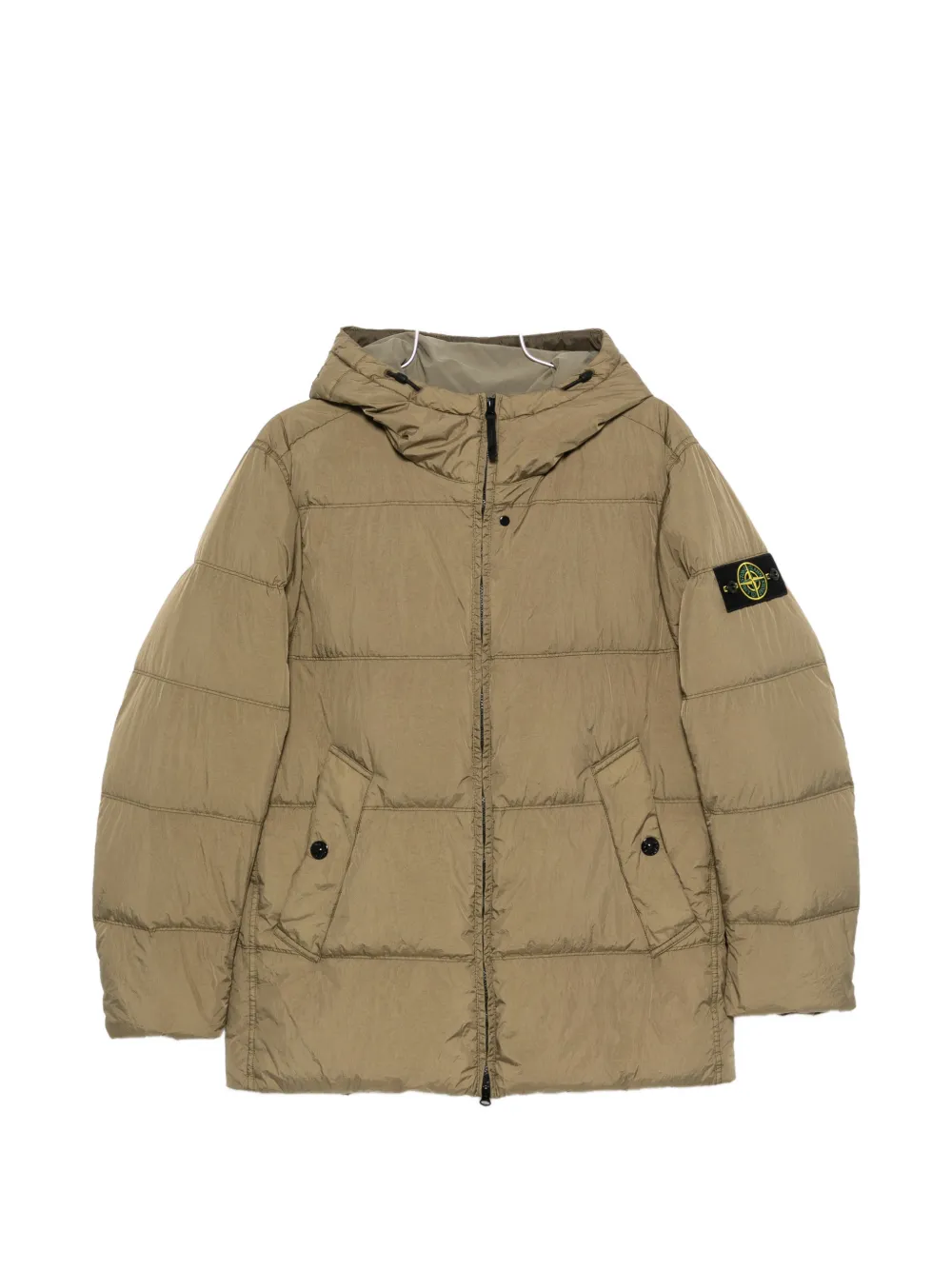 Stone Island hooded padded jacket - Green