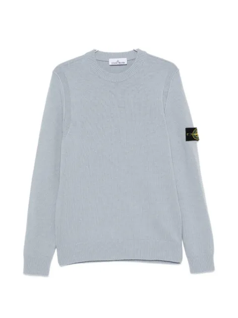 Stone Island logo-patch crew-neck sweater