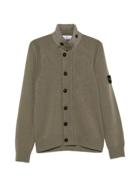 Stone Island logo-patch button-up cardigan