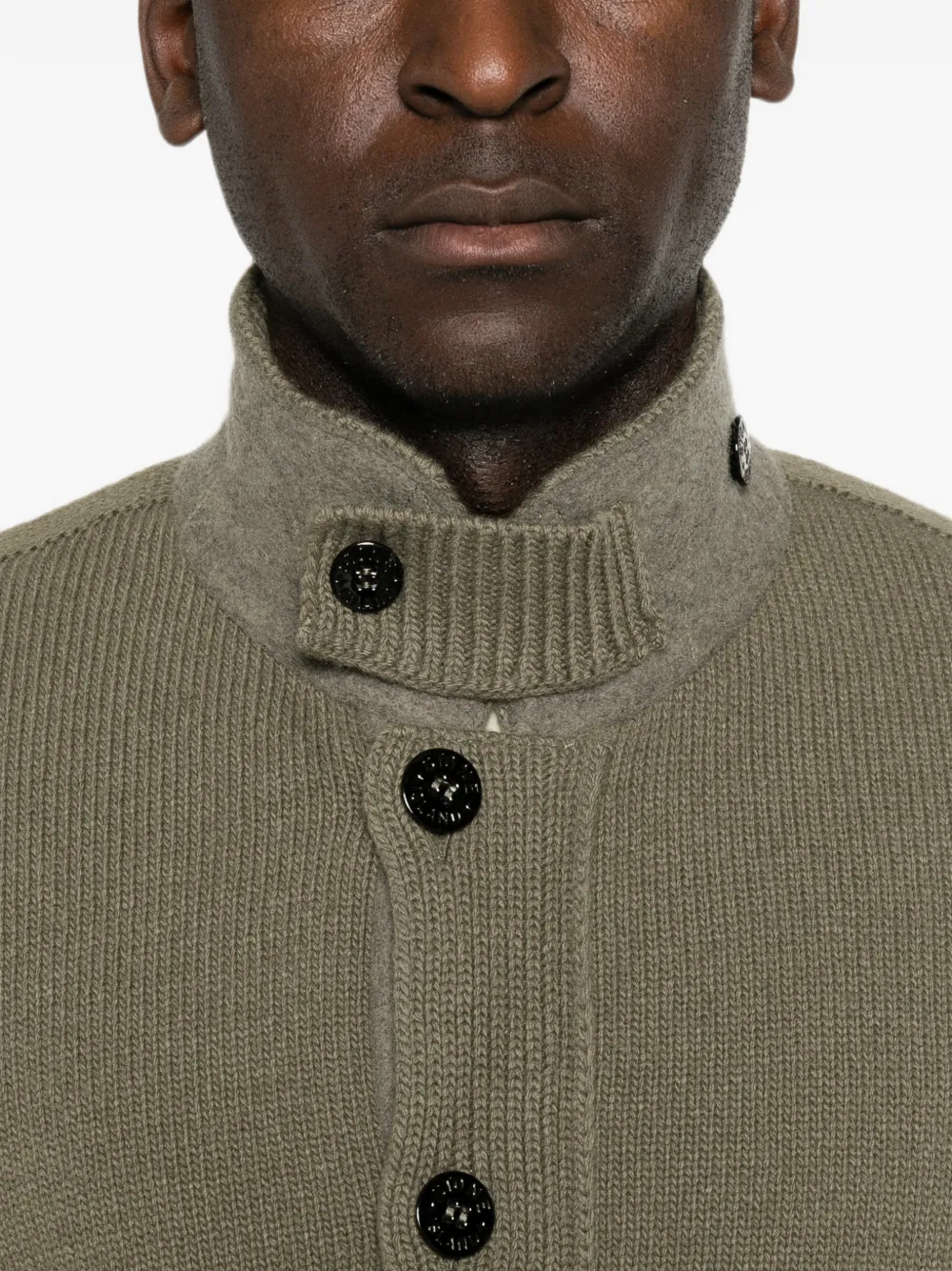 Stone Island 5100047 lamswol vest Groen
