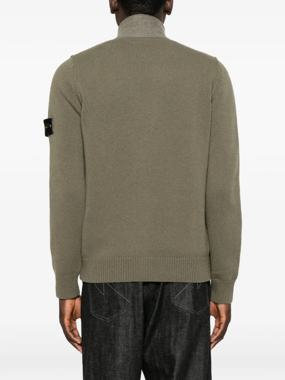 Stone Island 5100047 lamswol vest Groen