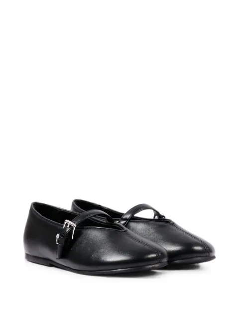 Calvin Klein Kids buckle-strap leather ballet flats