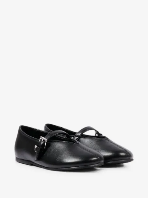 Calvin Klein Kids buckle-strap leather ballet flats