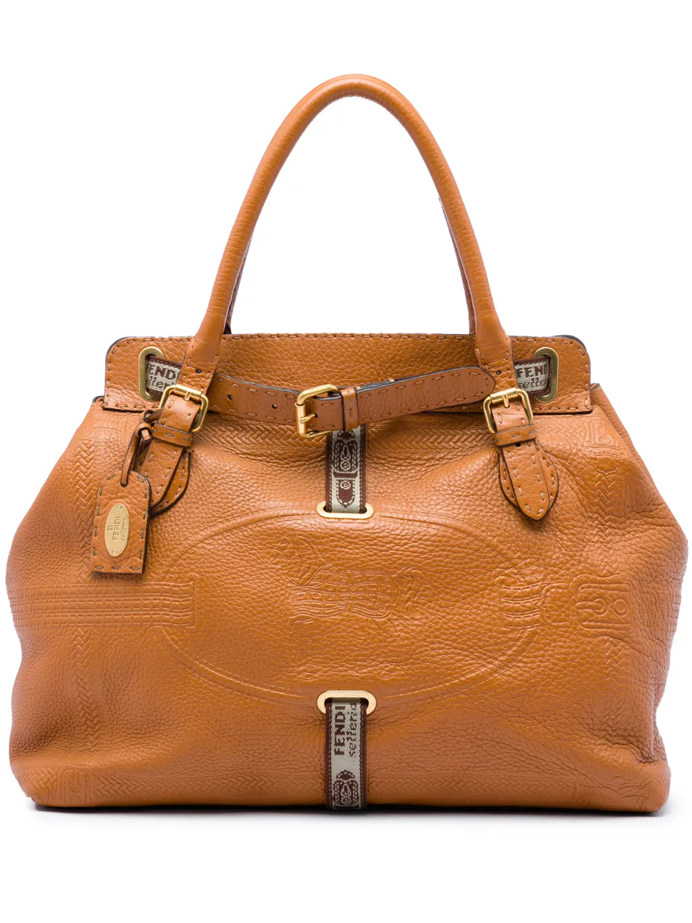 Fendi Pre-Owned Borsa tote Selleria Villa Borghese grande in pelle 2000-2010 - Marrone