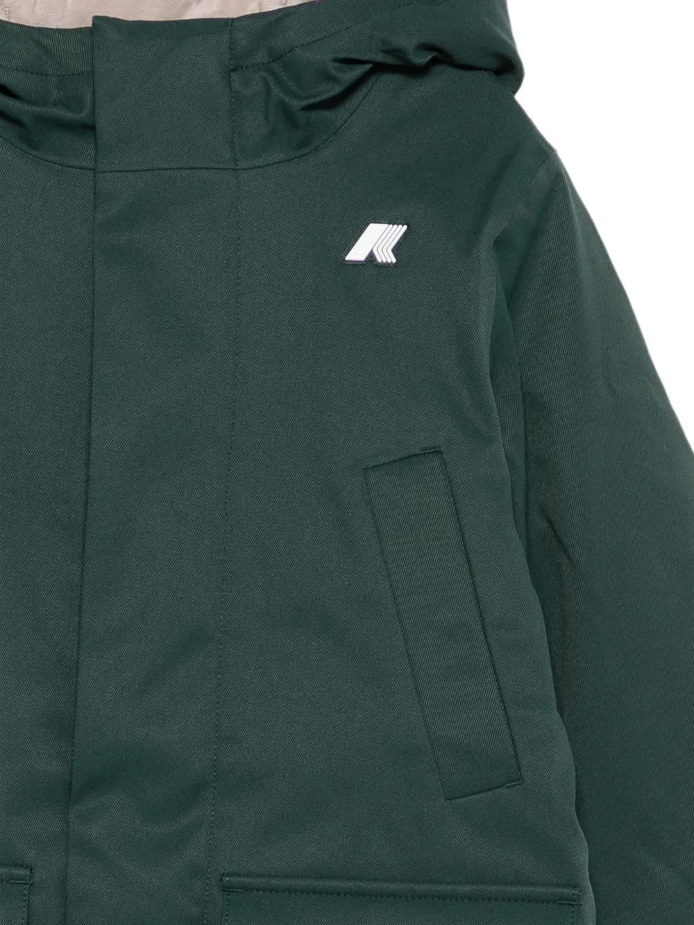 K Way Kids P. Jacko Marmotta jack met capuchon en logo-patch Groen