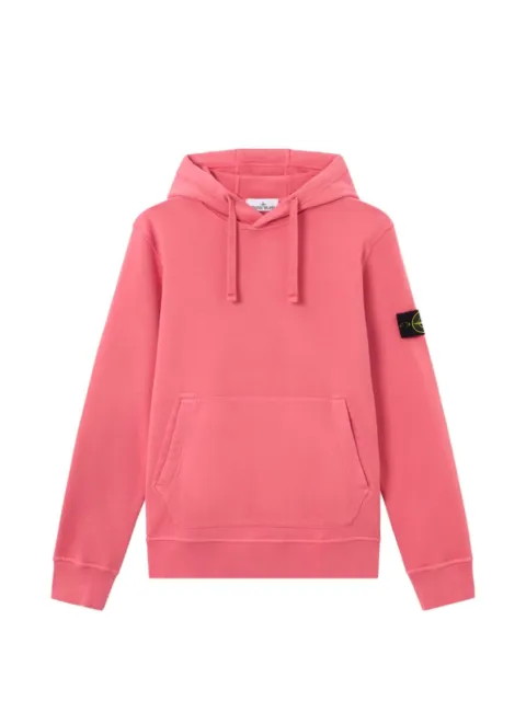 Stone Island 6100062 organic cotton fleece regular-fit hooded sweatshirt