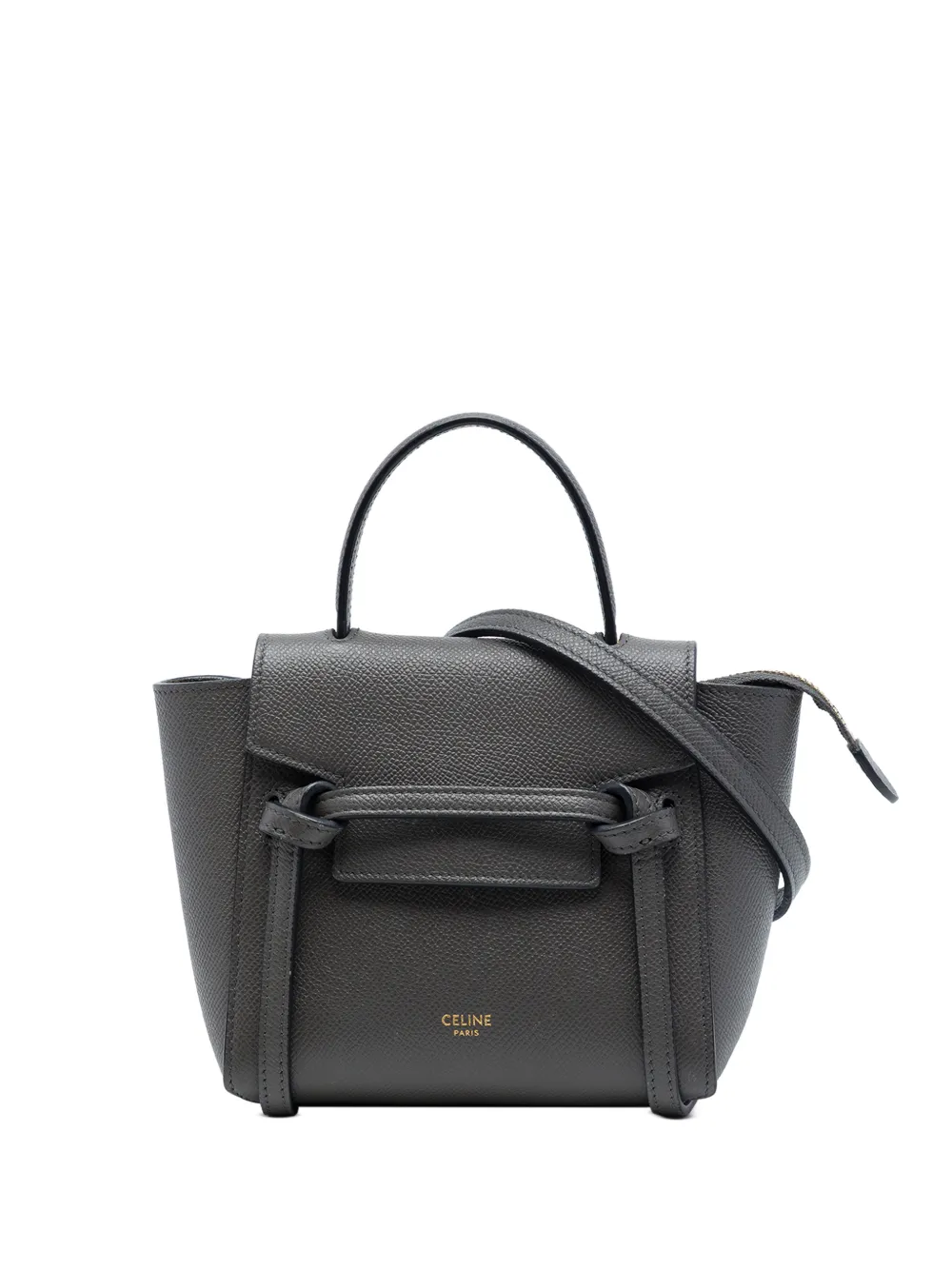 Celine Pre-Owned 2010-2026 Pico Grained Calfskin Belt Bag satchel - Grey