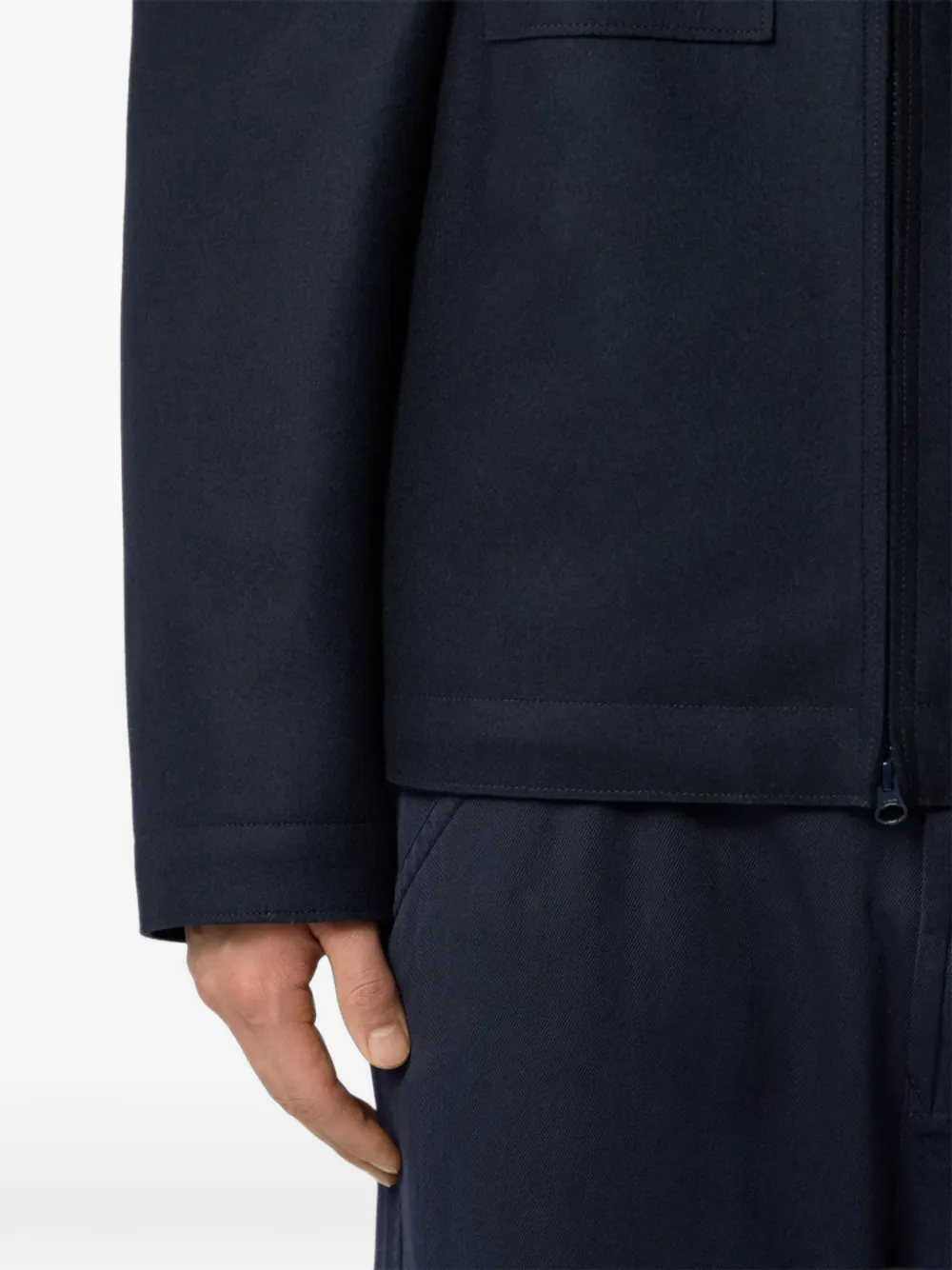 Stone Island 4100026 panno lana nylon_S.I. ghost jacket Blauw