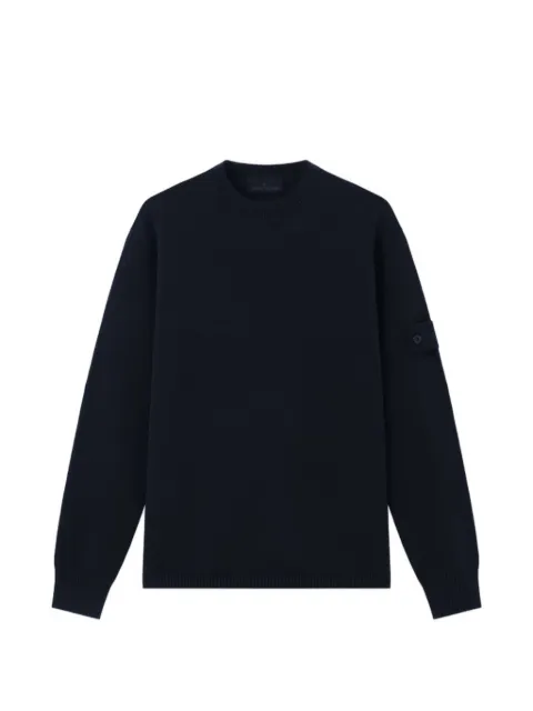 Stone Island logo-patch crew-neck sweater