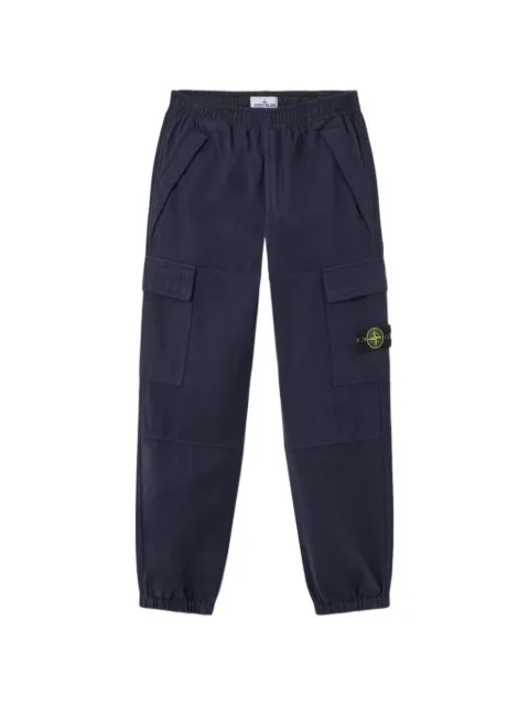 Stone Island 3100050 wool nylon flannel-tc loose-fit sweatpants with elasticized cuffs