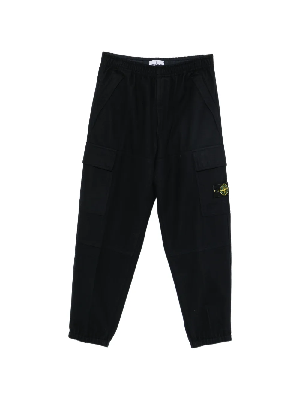 Stone Island 3100050 Flannel-TC wollen nylon joggingbroek met elastische pijpen Blauw