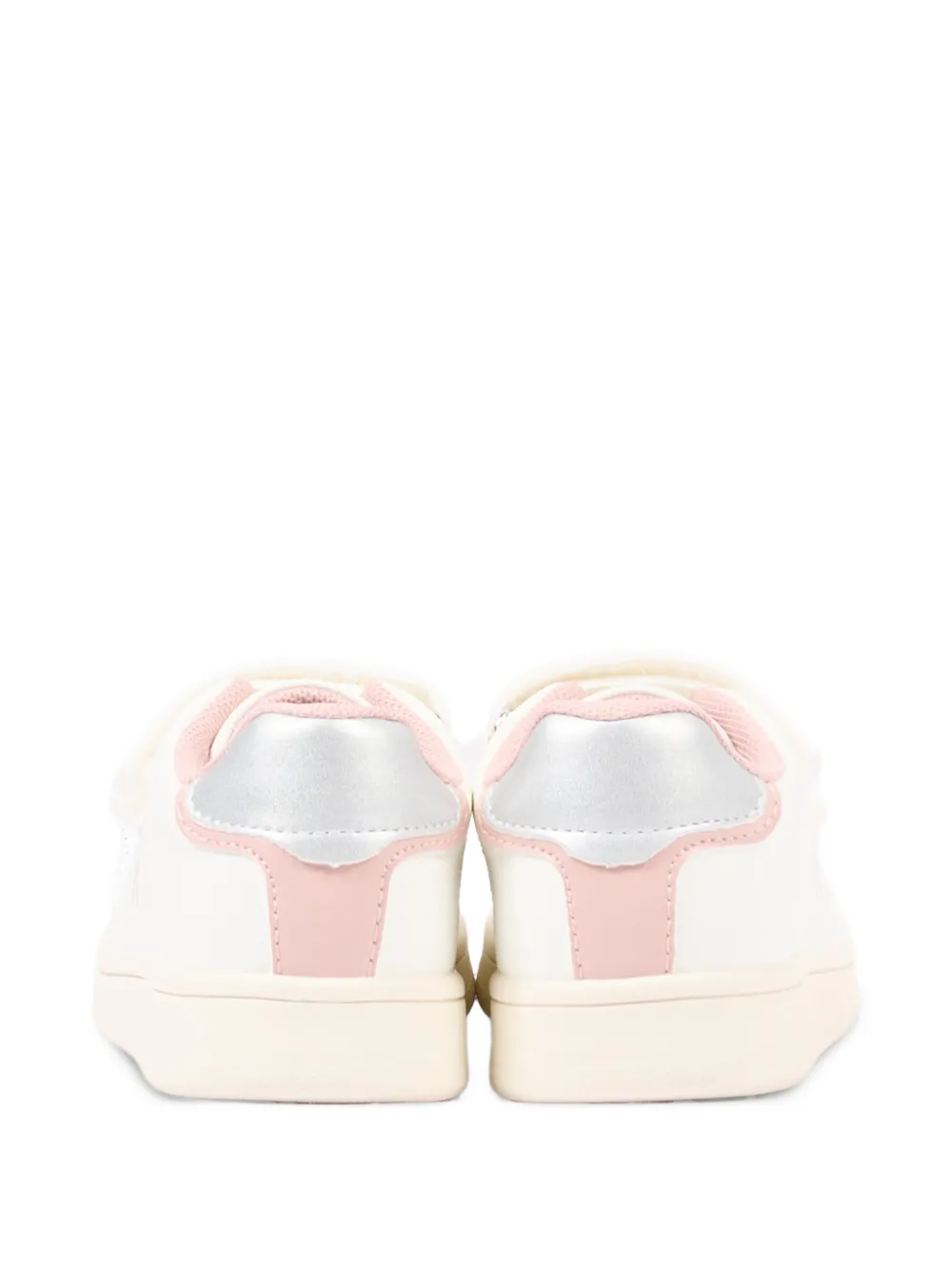 Calvin Klein Kids touch-strap leather sneakers Wit