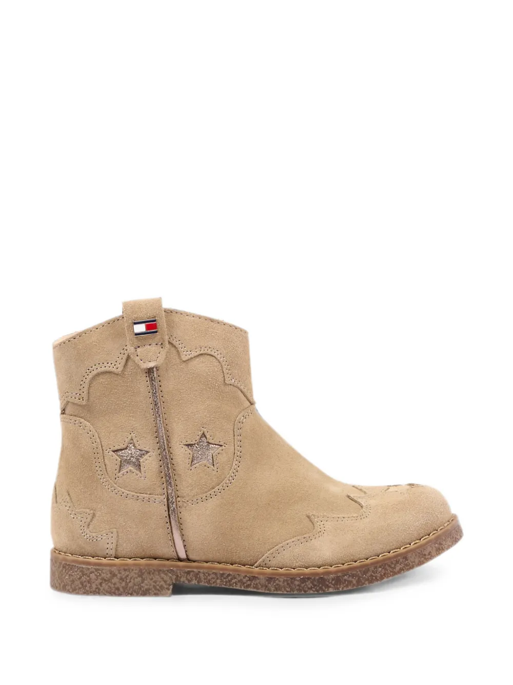Tommy Hilfiger Junior star-patchwork ankle boots Beige