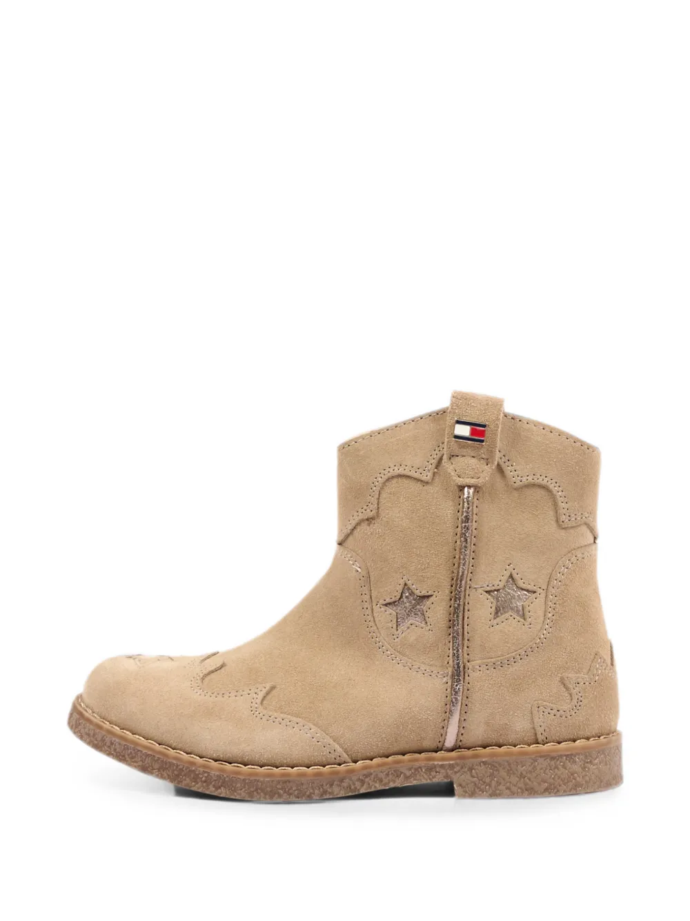 Tommy Hilfiger Junior star-patchwork ankle boots Beige