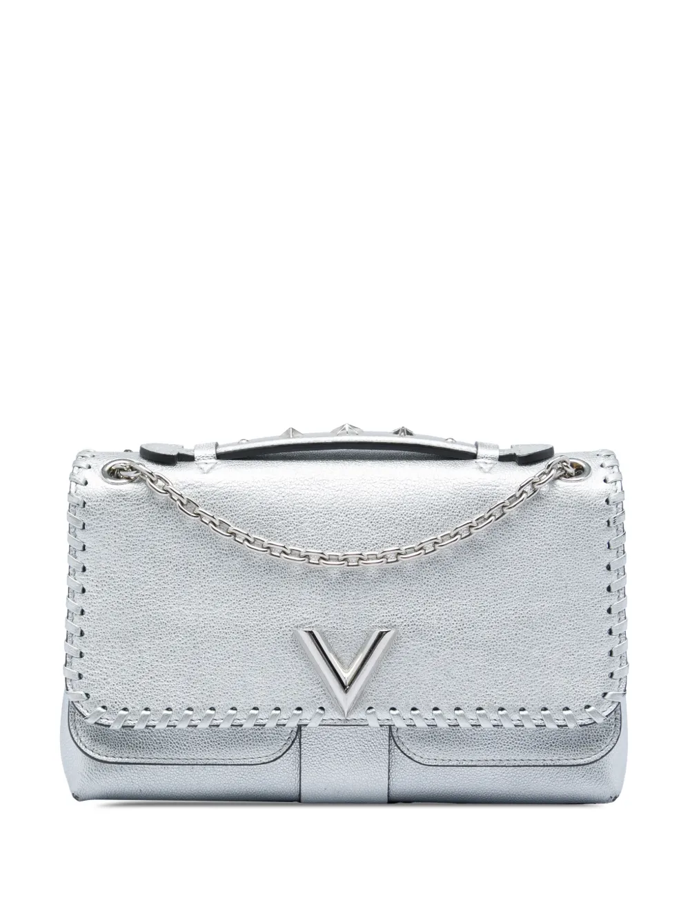 Louis Vuitton Pre-Owned 2017 Metallic Cuir Plume Ecume Very Chain Satchel-Tasche - Silber