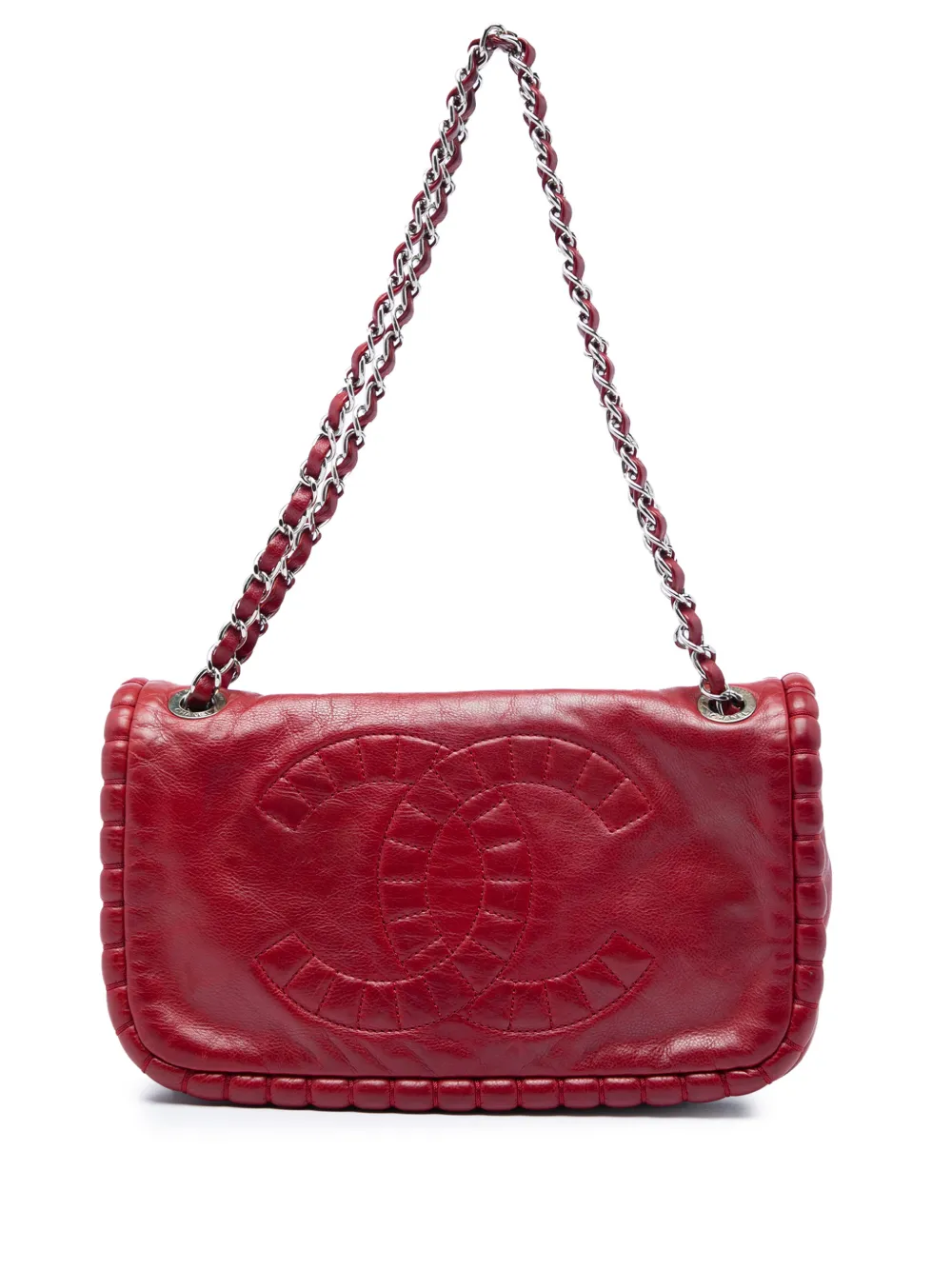 CHANEL Pre-Owned 2009-2010 Paris Shanghai Calfskin On The Bund Pochette shoulder bag - Red