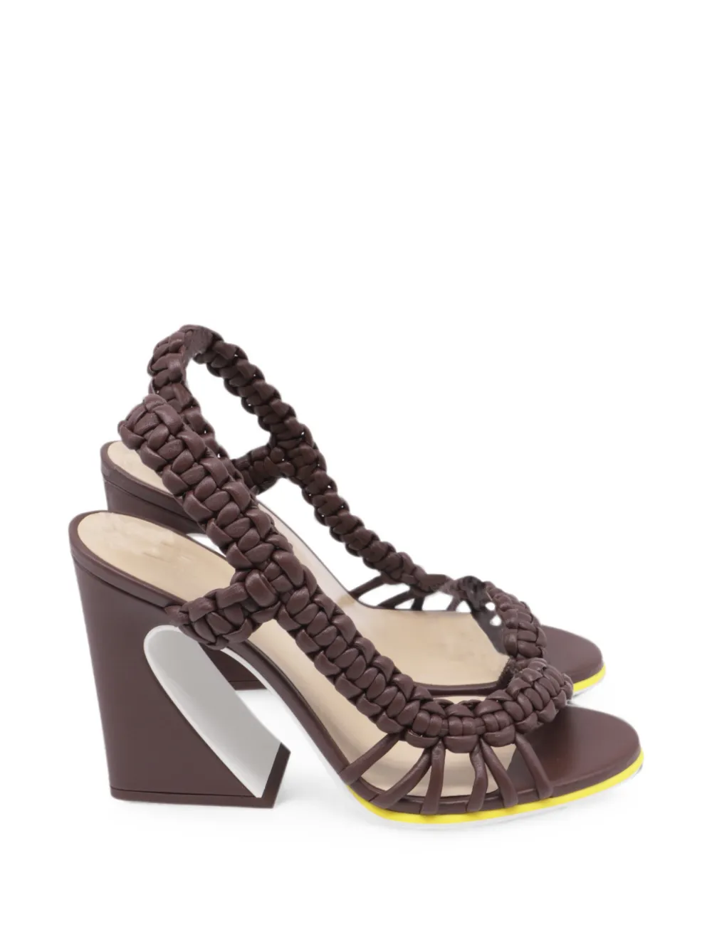 Fendi Pre-Owned 2020s Arco braided sandals - Braun