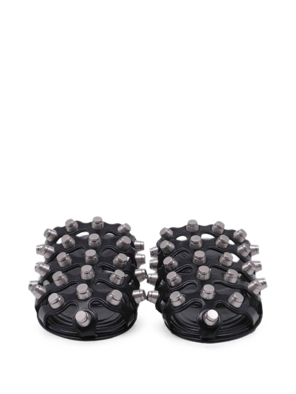 Pre-owned Alexander Wang Studded Black Leather Mules