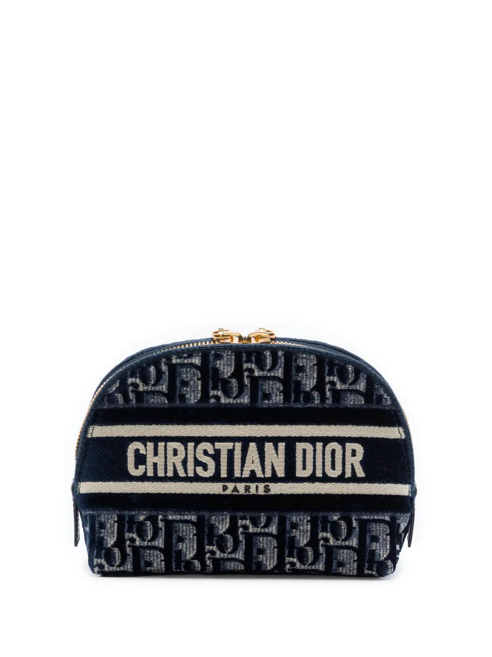 Christian Dior Pre-Owned 2021 Oblique Kosmetiktasche aus Samt - Blau