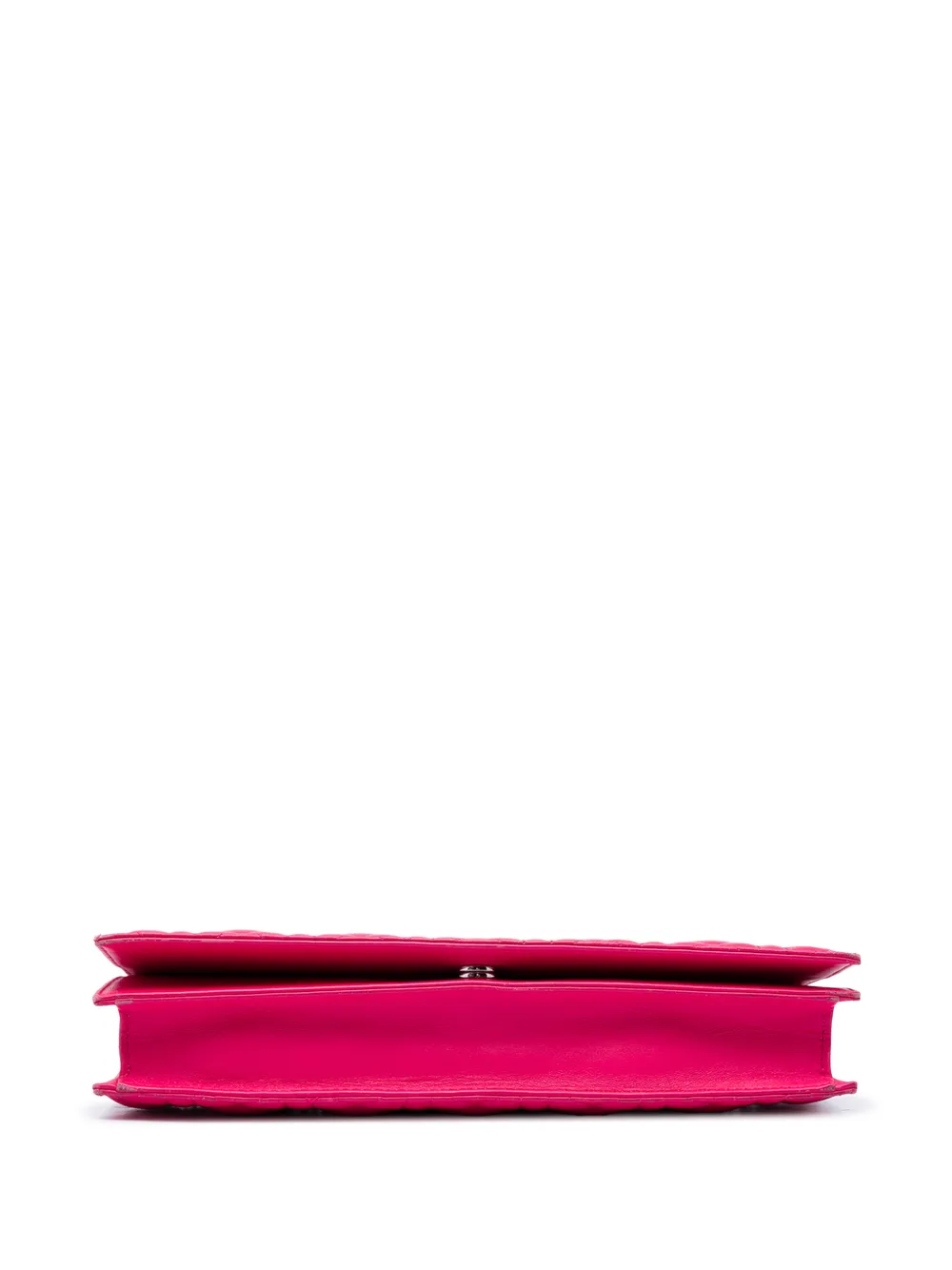Dior Pre-owned 2013 Lambskin Cannage Lady Dior Chain Convertible Clutch Crossbody Bag in Pink, view 4